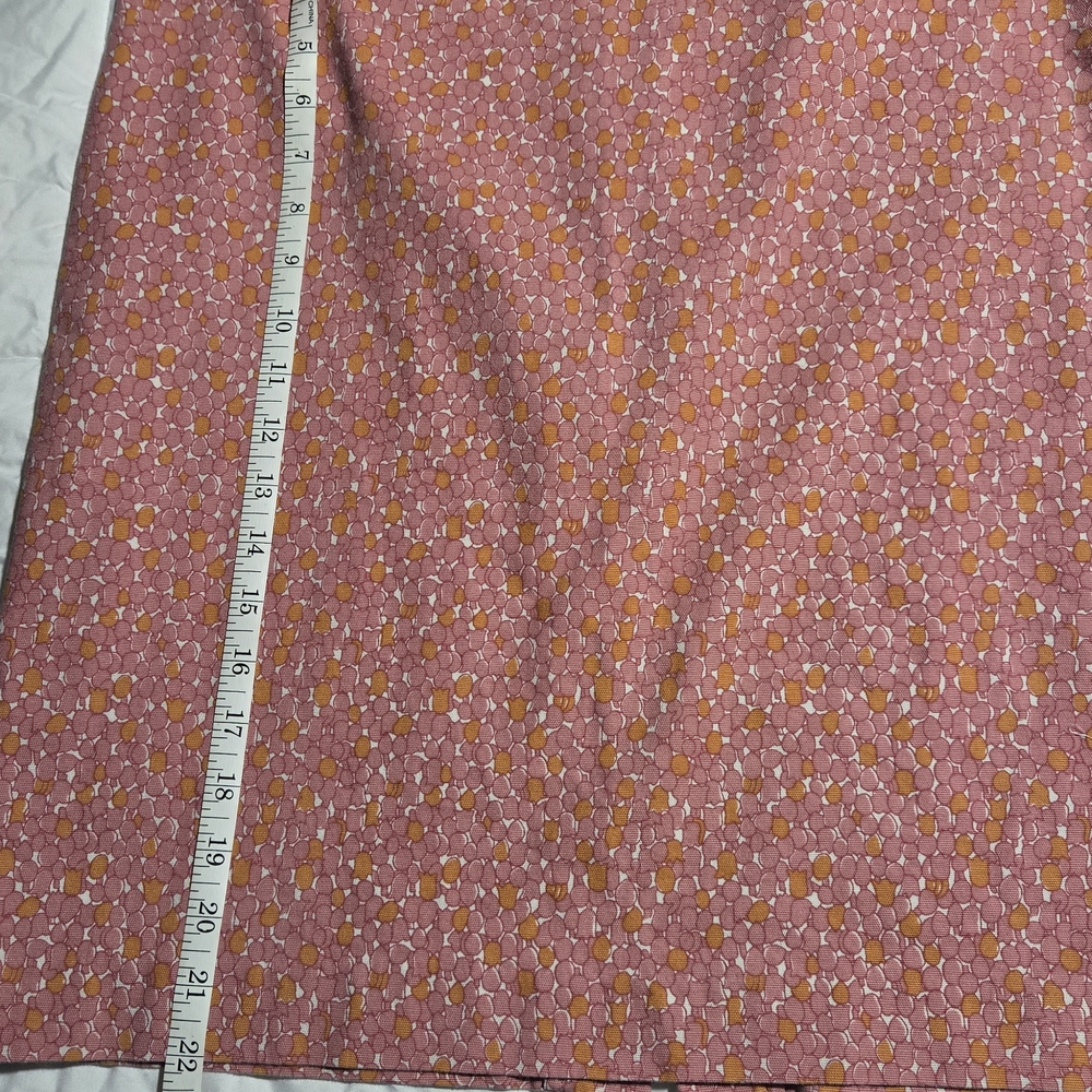 Talbots Pink and Orange Floral A-Line Skirt